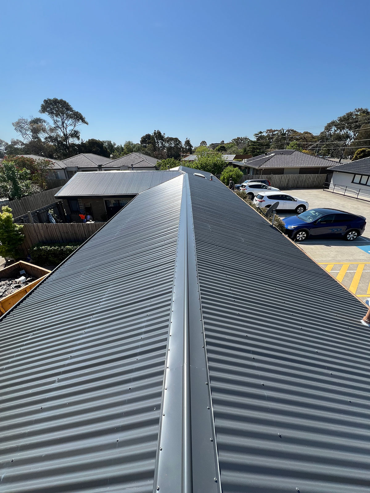 New Colorbond roof after tile-to-tin conversion in Richmond